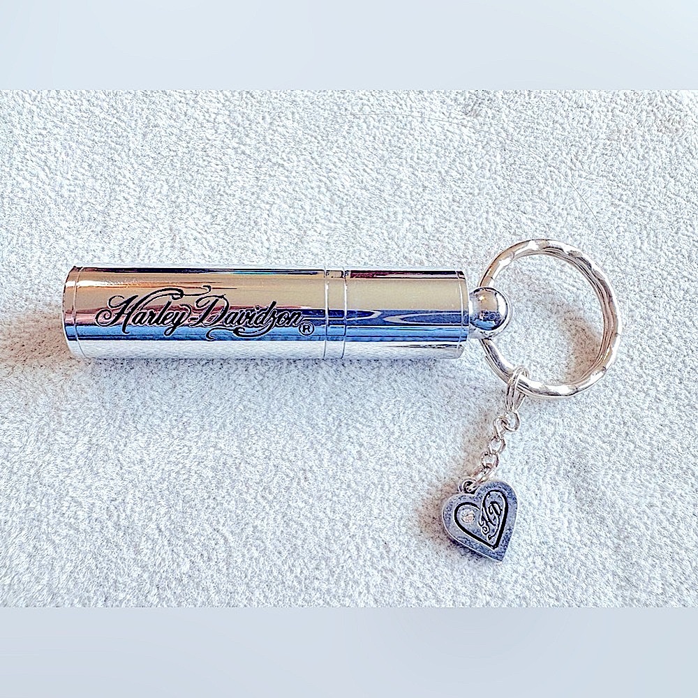 Portable perfume spray key chain by Harley Davidson refillable heart charm